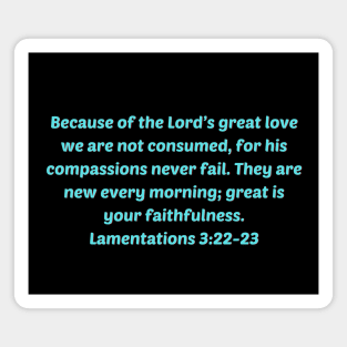 Bible Verse Lamentations 3:22-23 Magnet